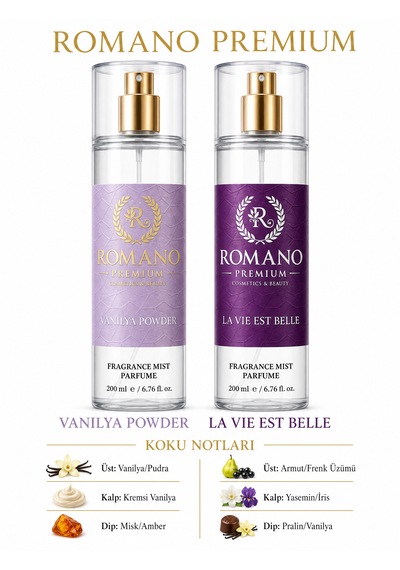 Vanilya Powder- La Vie Est Bell İkili Set Vücut Spreyi 200 Ml Kalıcı Yüksek Esans