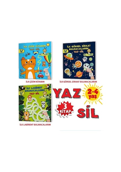 2-4 Yaş Mucit Karınca Yaz-Sil Kitaplar-2