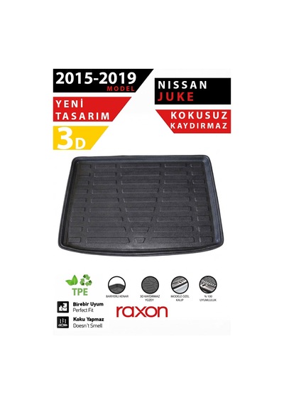 Nissan Juke 2015 2019 Alt Bagaj Havuzu 3d Özel Kalıp Su Geçirmez Kaymaz
