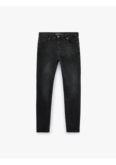 Koton Pamuklu Normal Bel Cepli Slim Fit Jean Pantolon - Slim Fit Jeans Antrasit 7wam40382nd