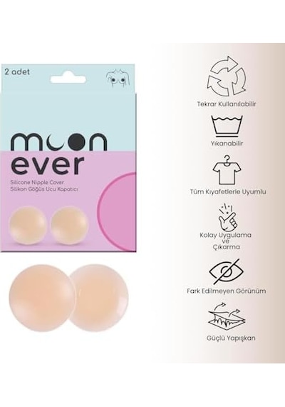 By Stopever Silikon Göğüs Ucu Kapatıcı Görünmez & Tekrar Kullanılabilir Ten Rengi, Kendinden Yapışkanlı, Gün Boyu Rahatlık Sağlayan Nipple Cover