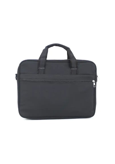 Case Club 104 Basic Siyah Evrak Laptop Çantası 15,6 Inç Omuz Askılı Su Geçirmez Kumaş Siyah