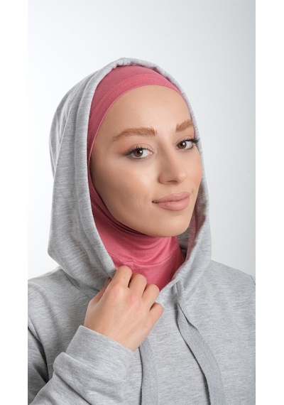 Hürrem Bone Violet Pratik Hazır Geçmeli Tesettür Bone Sandy Kumaş Spor Hijab