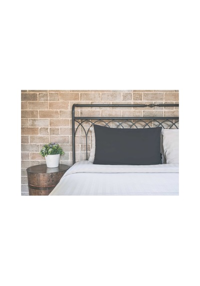 2'li Pamuklu Kumaş Yastık Kılıfı Seti Antrasit - 723543510 Antrasit