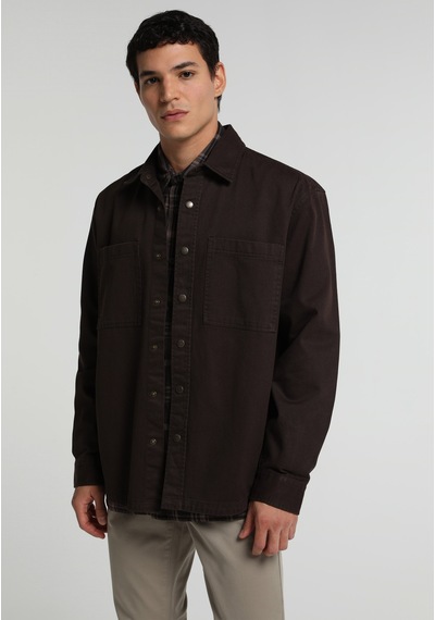 Colin's Colins Relaxed Fit Erkek Kahverengi Shacket Cl1082298 Q1.v1 Brw
