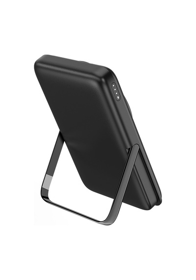 Wiwu Wi-p011 Gentleman Serisi Led Işık Göstergeli Standlı Kablosuz Powerbank 10.000mah 15w Siyah Siyah