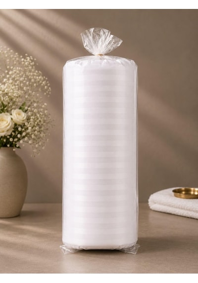 Wova Home Pearl Stripe Çift Kişilik Çarşaf Takımı%90 Pamuk 83 Tel Saten Çizgili Beyaz Lastikli Çarşaf Takımı Diğer