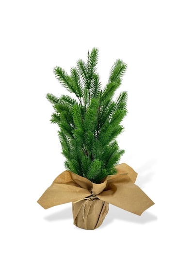Yılbaşı Ağacı Yapay Çam Ağacı Kraft Saksıda 55cm