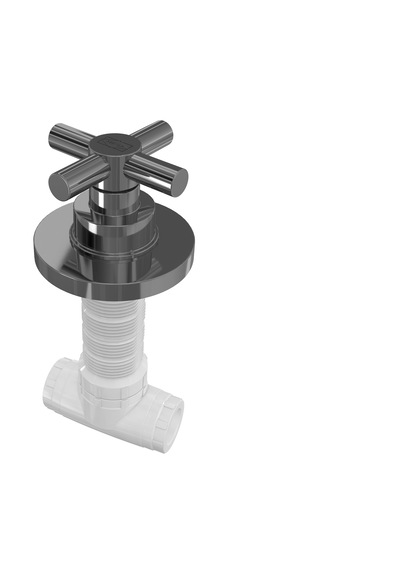 Ankastre Ara Valf 20 Mm Artı Model Krom
