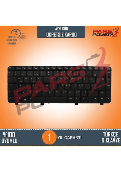 HP Uyumlu Compaq 6520S, 6720S Serisi Notebook Klavye (Siyah Tr)