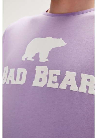 Bad Bear Erkek Mor Bisiklet Yaka Tişört 190107002-TUS Mor