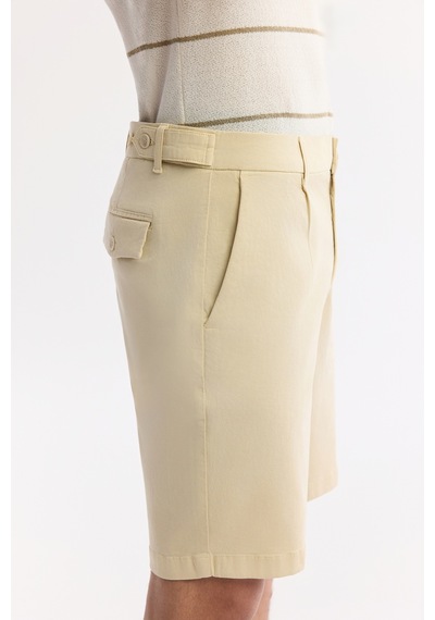 Avva Erkek Bej Klasik Bel Pamuklu Bi-stretch Relaxed Fit Şort A51y3727