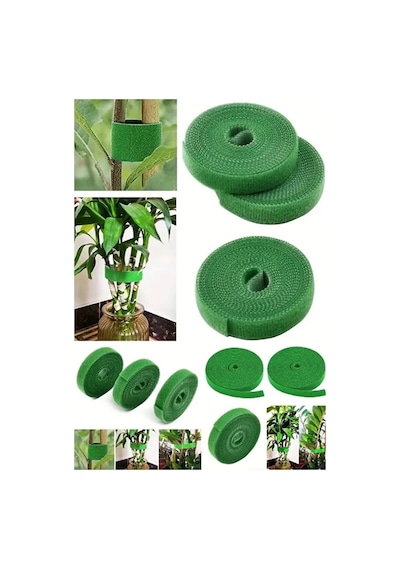 Mucit Home 5 Metre 1 Cm Bahçe Bitki Fide Bağlama Bandı Çırt Çırt Bant Kablo Düzenleyici Bant