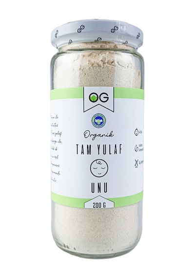 OG natural Organik Tam Yulaf Unu 200 Gr +6 Ay