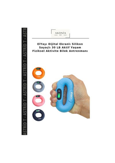 Elyayı Dijital Ekranlı Silikon Sayaçlı 30 Lb Aktif Yaşam Fiziksel Aktivite Bilek Antrenmanı Belirtilmemiş