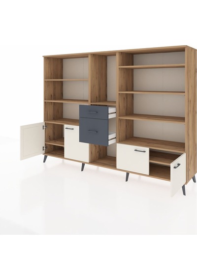 Hyperion Dolap 10 Raflı 2 Çekmeceli 4 Kapaklı 220x44x163 Çam-ayta Çam-aytaşı/antrasit Hyperion Dolap 10 Raflı 2 Çekmeceli 4 Kapaklı 220x44x163 Çam-ayta Çam-aytaşı/antrasit