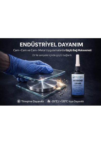 Mıxbond Uv68 Uv Yapıştırıcı 50g Camı Cama Ve Camı Metale Yapıştırıcı, Uv Işıkla Kürlenen Optik Şeffaf Endüstriyel Yapıştırıcı, Lens Cam Metal Plastik İçin Güçlü Şeffaf Uv Glue