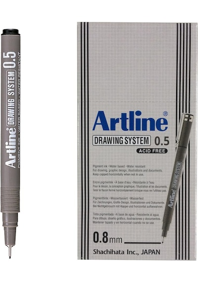 Artlıne Cızım Kalemı 005Mm Sıyah 12'li Kutu 2305