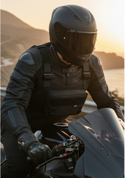 Utx Günlük Chest Rig Motorcu Ve Sporcular İçin Çok Amaçlı Göğüs Çantası siyah