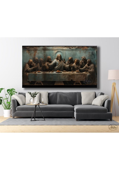 Tekli, Yatay, Kanvas, Dekoratif, Duvar, Tablosu, Philippe De Champaigne, Son Akşam Yemeği,