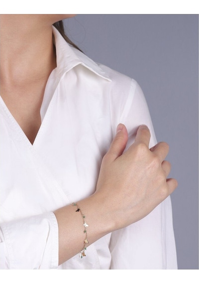 Diamond Line - Gülaylar - Sarı Altın 14 Ayar Kelebek Bileklik Standart N11.21824 Sarı Altın
