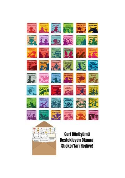 Çocuk Klasikleri 100 Temel Eser 48 Kitap Set + Okuma Sticker'ları
