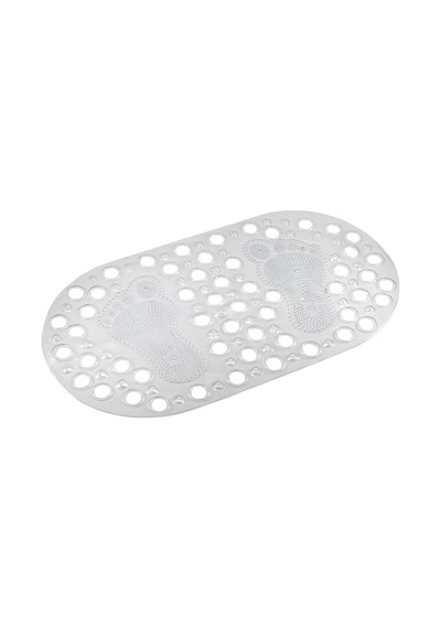 Efe Mark Premium Serisi Banyo - Küvet İçi Kaydırmaz Vantuzlu Ayak Desenli Paspas 66,5 X 36,5 Cm, Beyaz Sku: Zeus8690010236227 000 Açık Krem