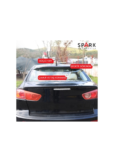 Mitsubishi Lancer 2007-2017 Yıl Aralığı Uyumlu Arka Cam Üstü Spoyler Siyah