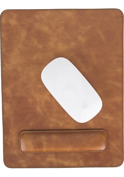 Comfy Bileklikli Deri Mouse Pad TN11 Taba