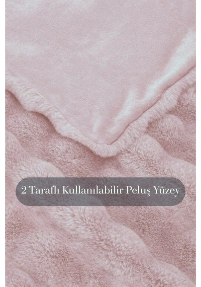 Lory Peluş Kürk Yorgan Seti Çift Kişilik Battal Boy Yumuşak Tüy Dökmez İthal Yatak Örtüsü 3 Parça Pembe