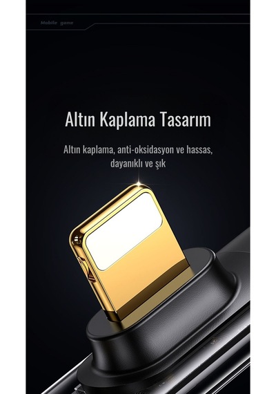 Usams Sj583 20w Lightning To Type-c Dirsek Hızlı Şarj Ve Veri Kablosu 1.2m Şeffaf Siyah