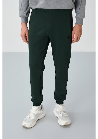 Tommy Life Cesar Çam Yeşil Cepli Şardonlu Erkek Eşofman Alt - 84929 Yeşil