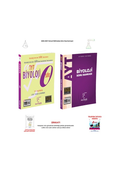 Karekök Tyt Ayt Biyoloji Konu Anlatımlı Soru Bankası 2 Kitap Seti