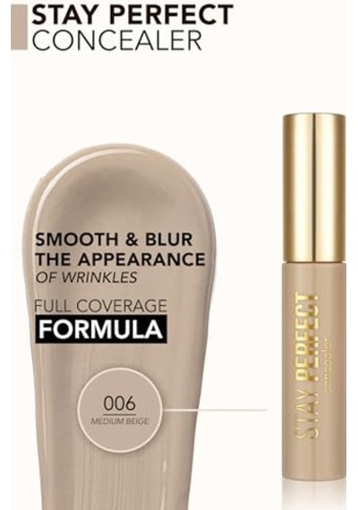 Tr Doğal Bitişli Kapatıcı Soğuk Alt Ton - Stay Perfect Concealer - 006 Medium Beige - 8682536085540 Genel