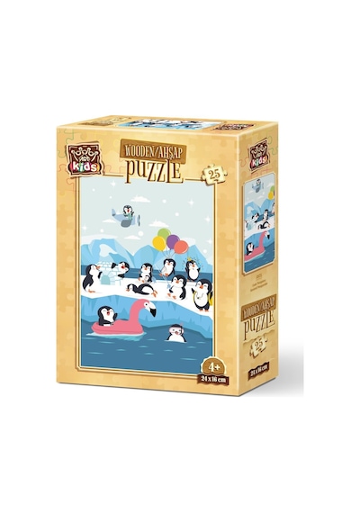 Art Kids Sevimli Penguenler 25 Parça Ahşap Puzzle