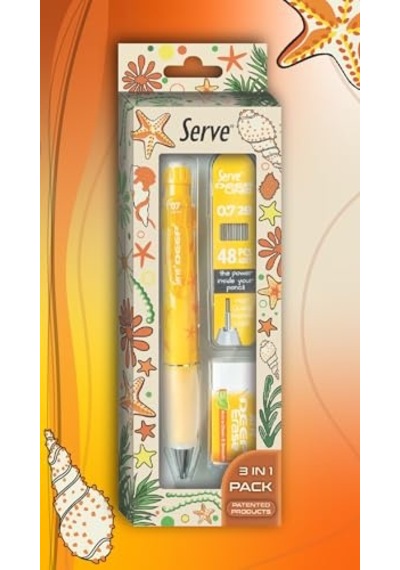 Doğa Desenli Deep Kalem, Deep Silgi Ve Deep Min, 0.7 Mm, Hardal Sarısı Genel