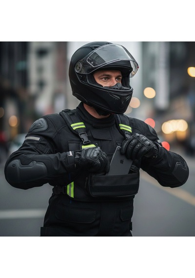 Vexo V110 Motosiklet Kurye Göğüs Çantası Tek Renk