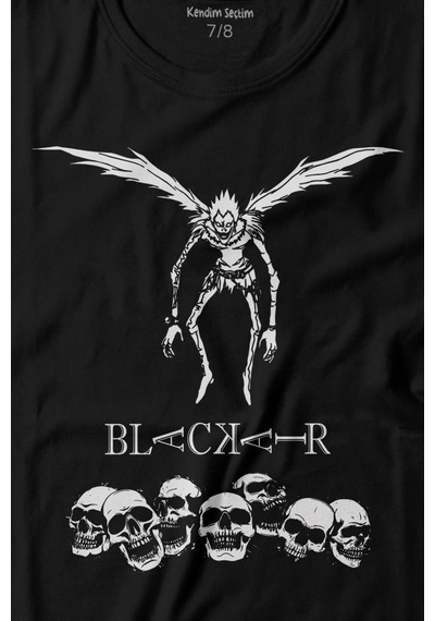 Kendim Seçtim Japon Death Note Black Air Hip Hop Baskılı Tişört Çocuk T-shirt 001