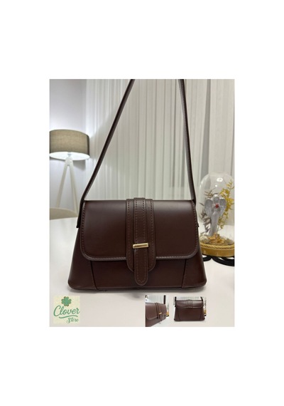 Store Mini Şık Omuz Çantası Kahverengi