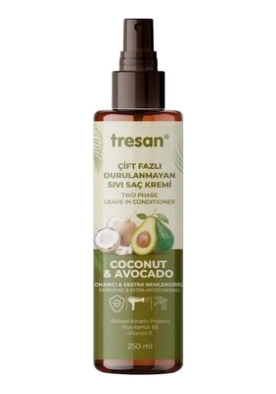 Tresan Onarıcı Ekstra Nemlendiricili Durulanmayan Saç Kremi Hindistan Cevizi Avokado 250 Ml