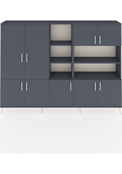 Arges Dolap 14 Raflı 9 Kapaklı 220x30x163 Antrasit-antrasit Antrasit-antrasit Arges Dolap 14 Raflı 9 Kapaklı 220x30x163 Antrasit-antrasit Antrasit-antrasit