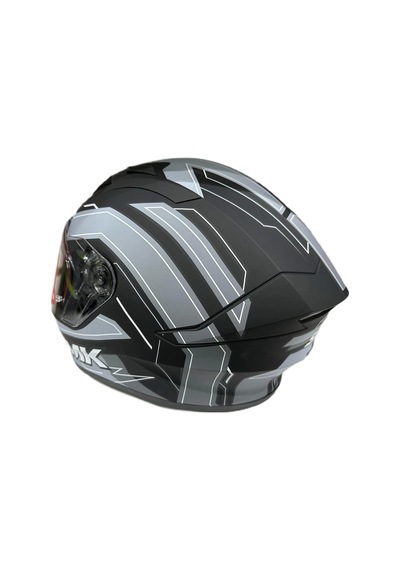 Smk MA261 Stellar Bolt Kapalı Kask Gri Mat Siyah