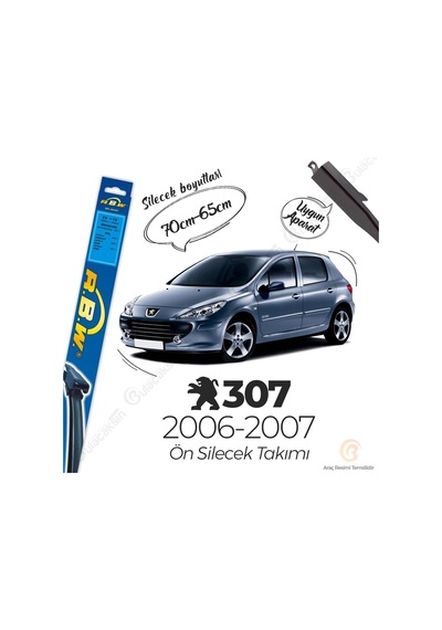 Peugeot 307 Muz Silecek Takımı (2006-2007) RBW