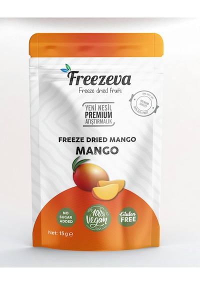 Freezeva Dondurularak Kurutulmuş Mango 15 Gr Freeze Dried Mango- Mango Kuru Meyve Cipsi 15 G