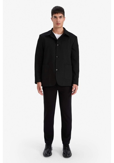 Defacto Regular Fit Polo Yaka Blazer Ceket G3832ax25wnbk27 Siyah-bk27