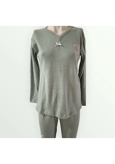 Rüyam Pamuklu Kadın Pijama Takımı Yeşil