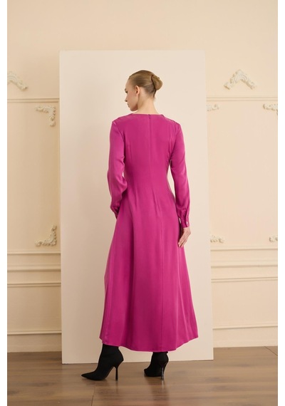 Senna Imelda Dress Fuşya Fuşya