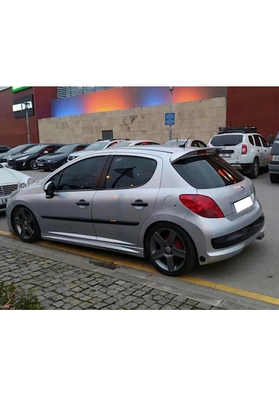 Peugeot 207 Yan Marşpiyel Seti Mat Siyah Plastik 2 Adet