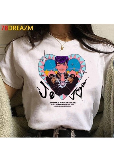 Noıssey Kırmızı Etiket Gala Jojo Tuhaf Macera T Shirt Üst Tees Mod122 16817 Beyaz