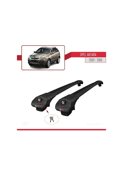 Opel Antara 2007-2016 Arası İle Uyumlu Ace-1 Ara Atkı Tavan Barı Siyah